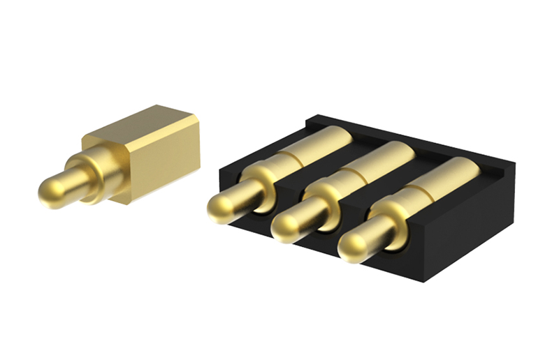 Side connecting type spring pins
